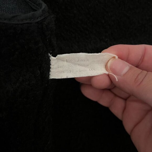 Vintage Plymouth Men's Black Fleece-Lined Collared Car Coat Button Front L - Picture 8 of 8